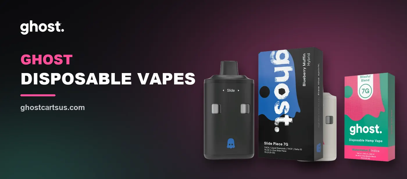 Ghost carts and Ghost disposable vapes: Slide Piece and Blissful Blend