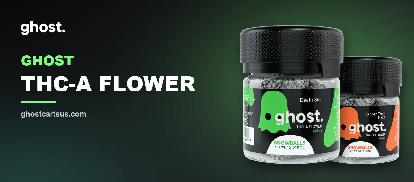 Ghost THC-A flower: Snowballs jars