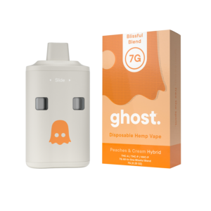 Ghost disposable: Peaches and Cream Blissful Blend Vape 7g