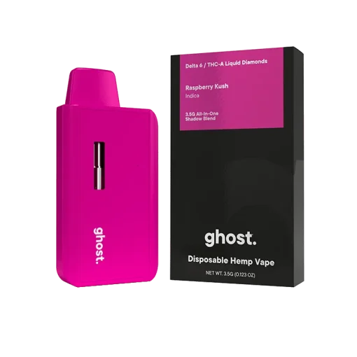 Ghost THC vape: Raspberry Kush Shadow Blend Vape 3.5g