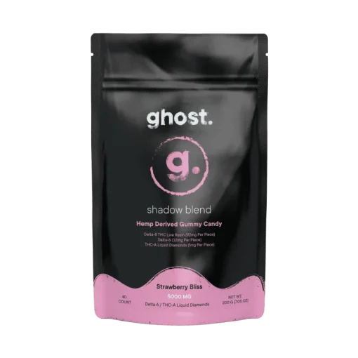Ghost carts store: Strawberry Bliss Shadow Blend Gummies 5000mg